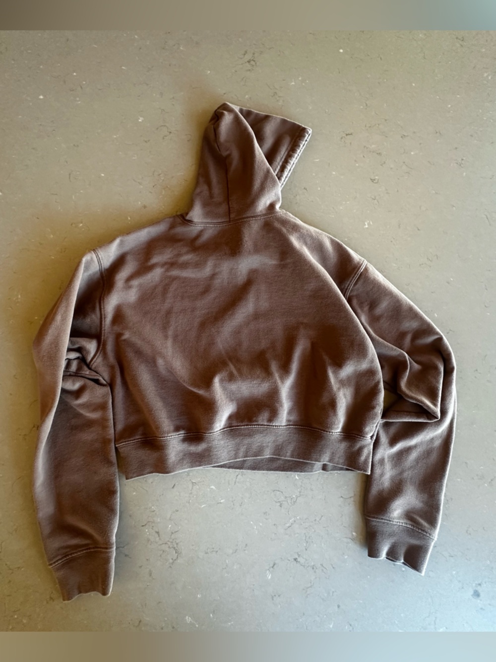 Hello Kitty Sanrio Soft Brown Cropped Hoodie Sweatshirt Size Small Y2K Cute Cozy - Picture 7 of 7